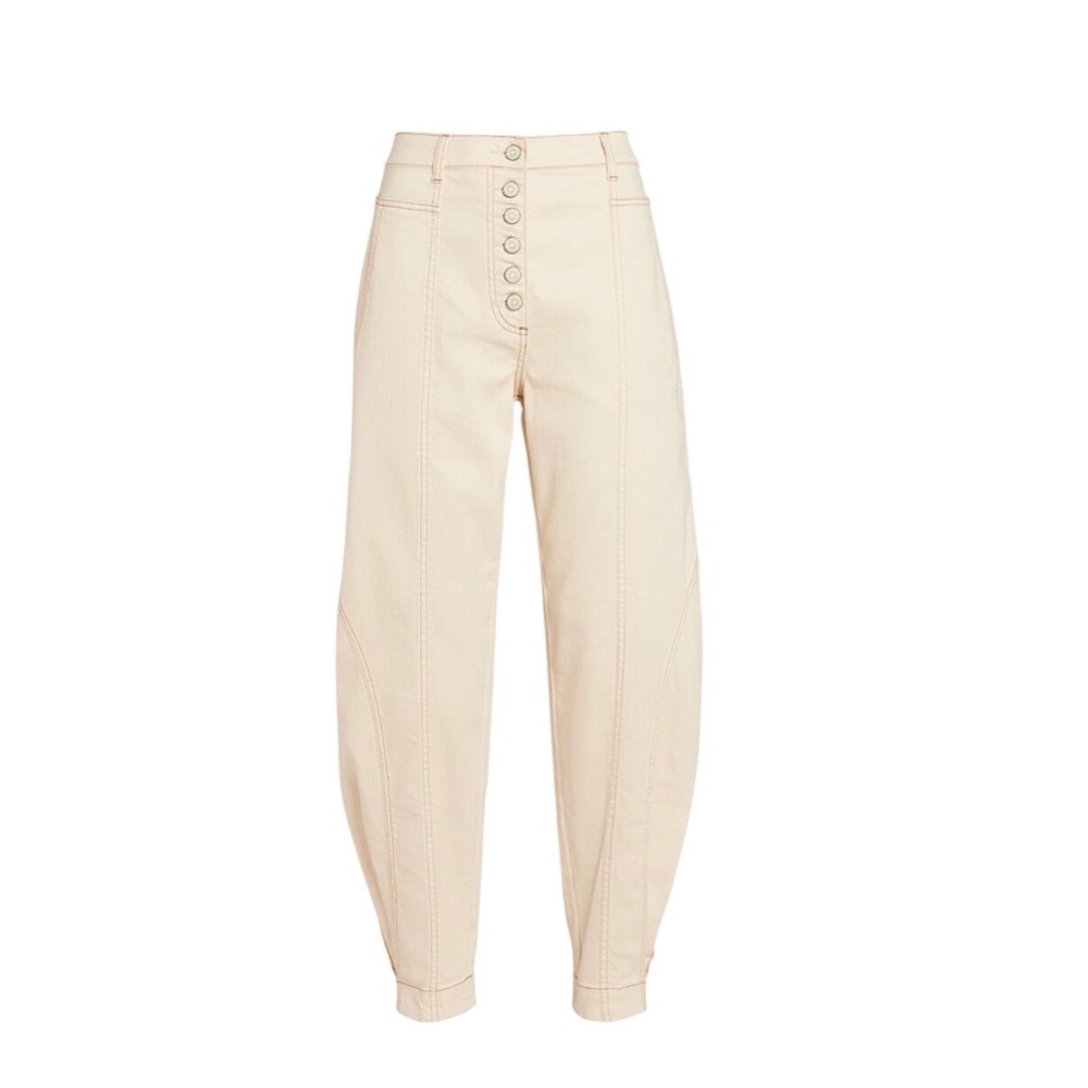 ULLA JOHNSON Brodie jeans barrel high rise cream